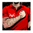 Load image into Gallery viewer, Hand on Heart red and black splatter LP by Cock Sparrer at Oi Oi The Shop