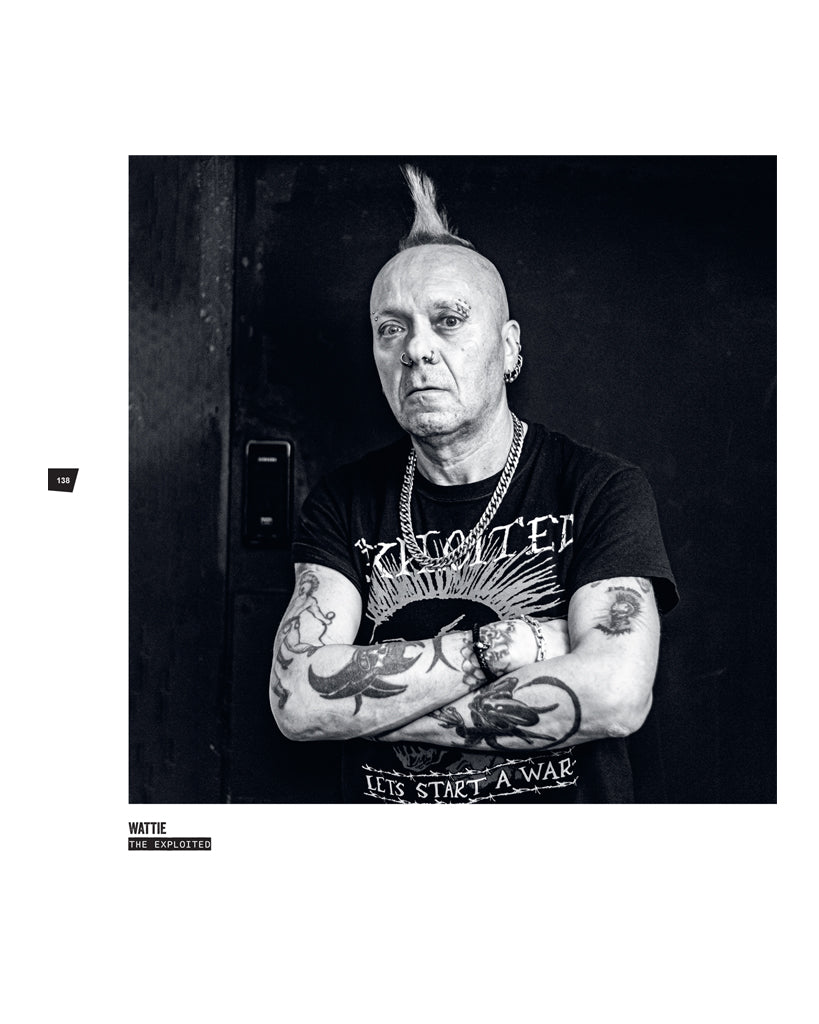 Photograph of Wattie from The Exploited in Angels With Dirty Faces by Riton at Oi Oi The Shop