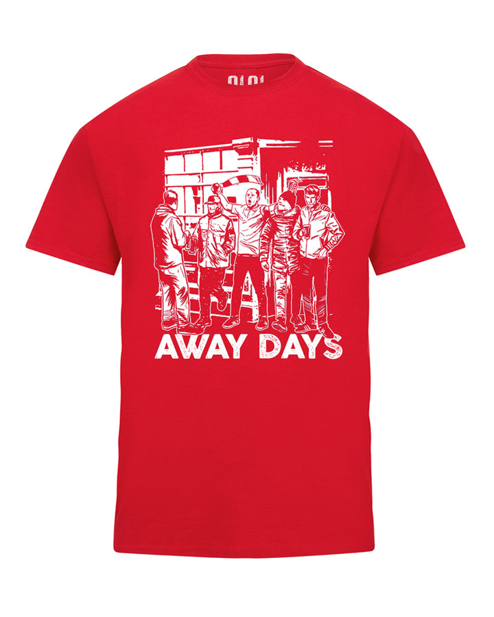 Away Days red white t-shirt at Oi Oi The Shop