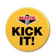 Load image into Gallery viewer, Beastie Boys Kick It! giant pin badge by Tony Dennis of Tape Deck Art at Oi Oi The Shop
