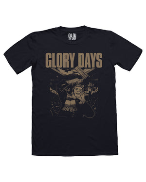 Glory Days 2 t-shirt in black and warm beige by Ramon Girones Diaz for Oi Oi The Shop