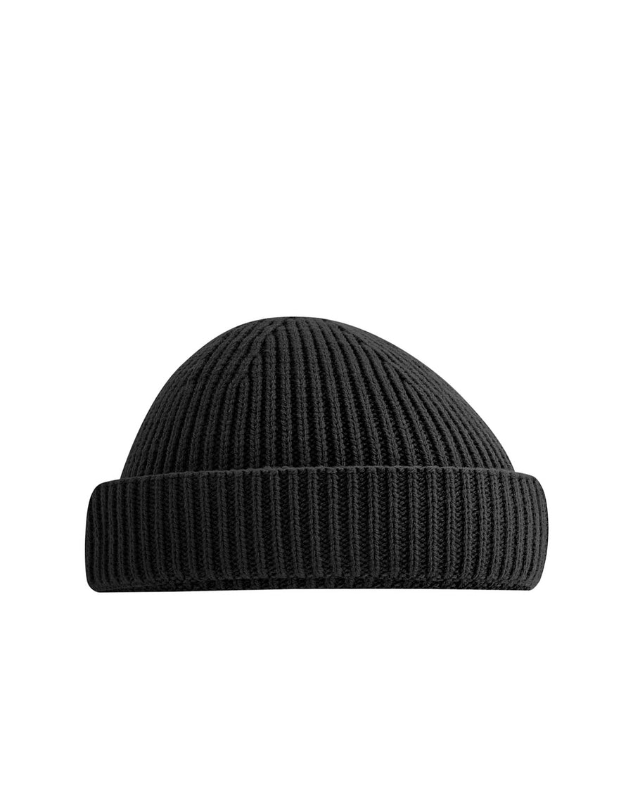 Ribbed heavyweight ribbed trawler hat in black at Oi Oi The Shop