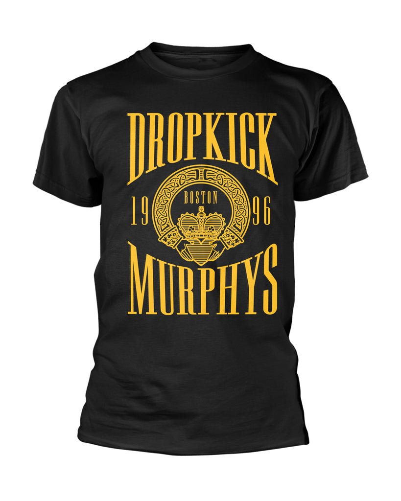 Dropkick Murphys T Shirt Claddagh Boston 1996 Band Logo Official Mens Black  Size M