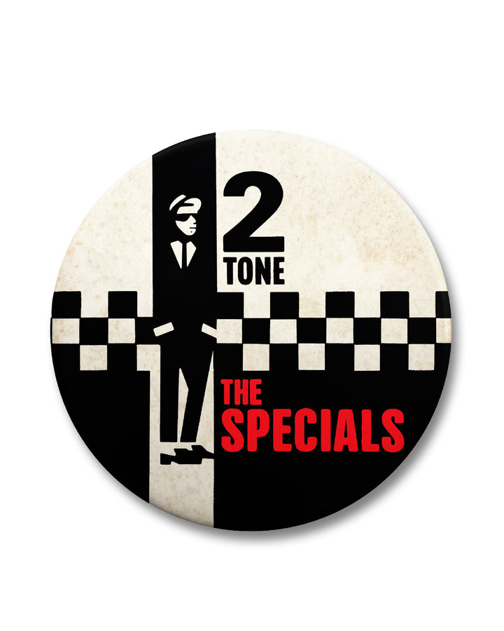 The Specials 2 Tone giant 3D pin badge by Tape Deck Art at Oi Oi The Shop