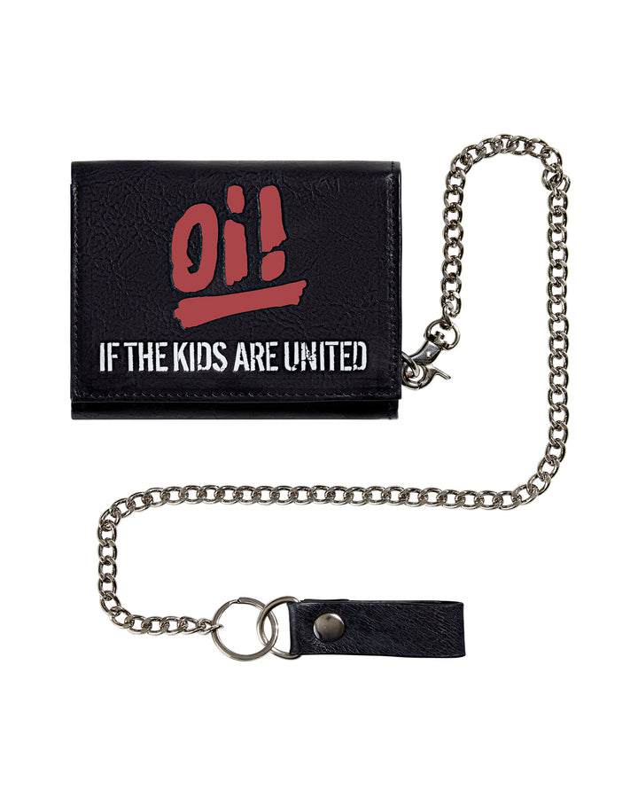 Oi! if the kids are united leather wallet at Oi Oi The Shop