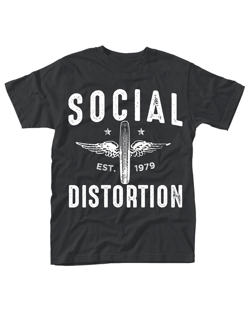 Social Distortion Winged Wheel t-shirt from Oi Oi The Shop