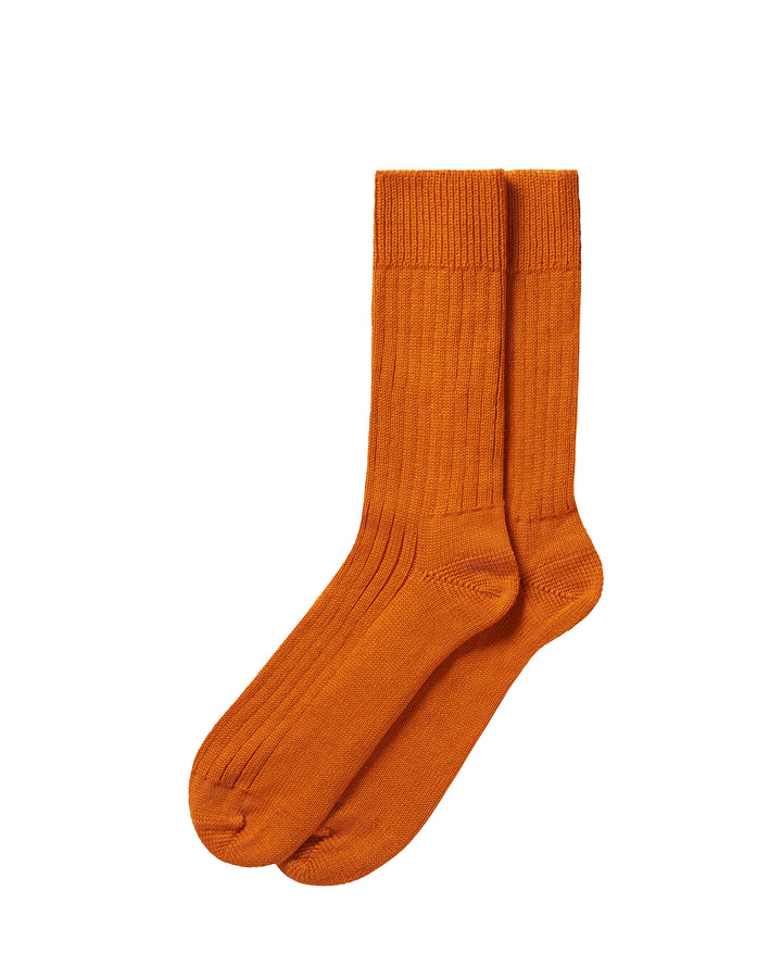 Bradford wool socks orange at Oi Oi The Shop