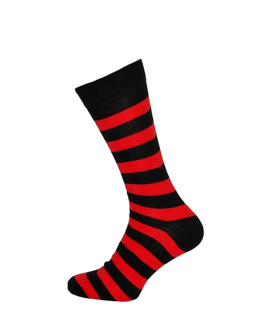 Black and red stripe socks at Oi Oi The Shop