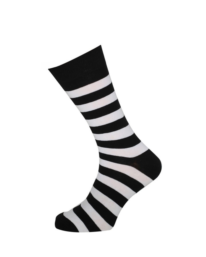 Socks stripe black white at Oi Oi The Shop