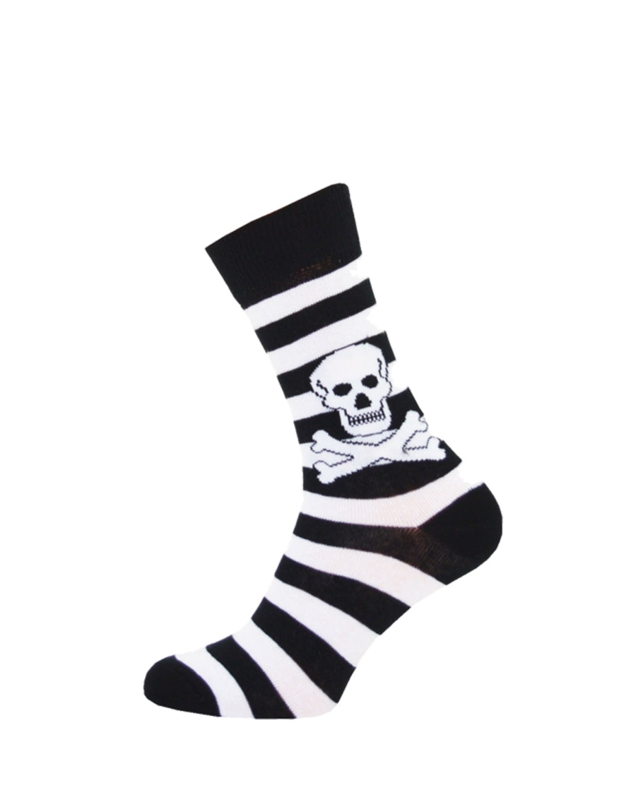 Socks skull & crossbones black white at Oi Oi The Shop