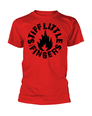 STIFF LITTLE FINGERS FLAME TEE RED